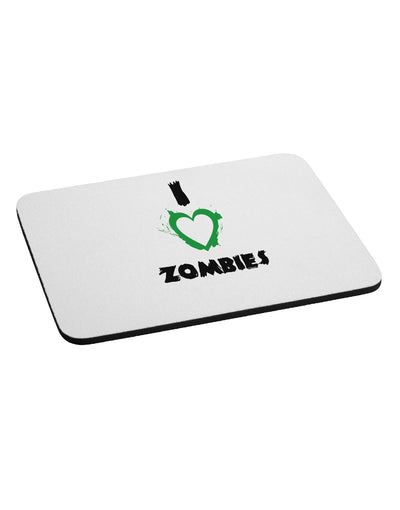 I Heart Zombies - Bloody Heart Green Mousepad-TooLoud-White-Davson Sales