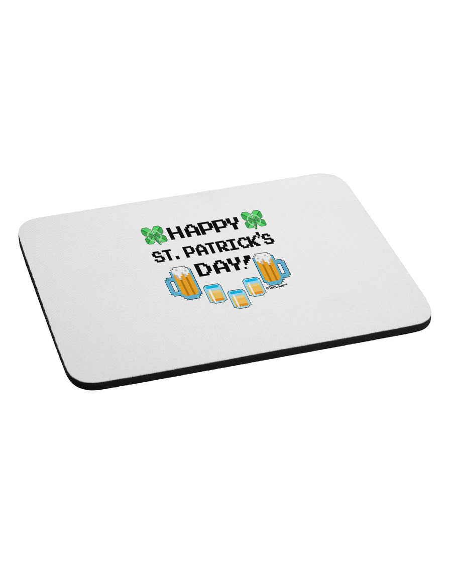 Pixel Happy St Patricks Day Mousepad-TooLoud-White-Davson Sales