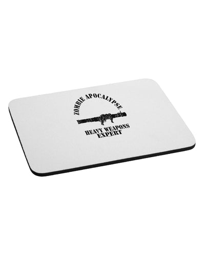 Zombie Apocalypse Group Heavy Weapons Mousepad-TooLoud-White-Davson Sales