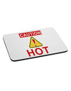 Caution Hot Chili Pepper Sign Mousepad-TooLoud-White-Davson Sales