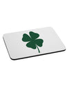 Lucky Four Leaf Clover St Patricks Day Mousepad-TooLoud-White-Davson Sales