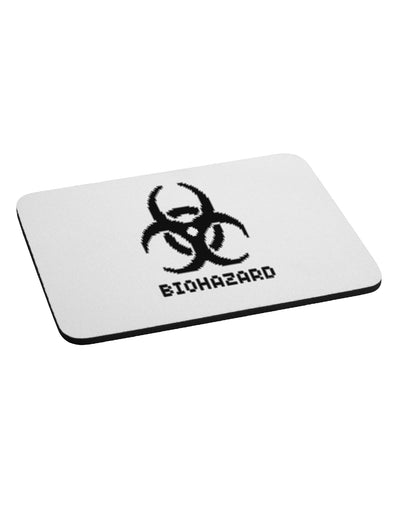 Biohazard Symbol Pixels - Apocalypse Mousepad-TooLoud-White-Davson Sales