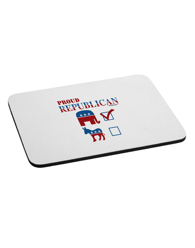 Proud Republican Checkmark Mousepad-TooLoud-White-Davson Sales