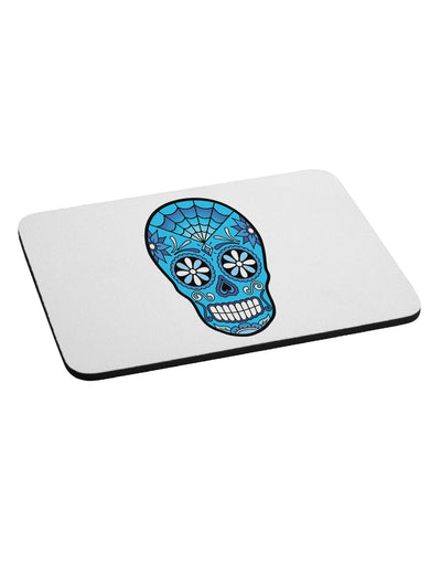 Version 3 Blue Day of the Dead Calavera Mousepad-TooLoud-White-Davson Sales