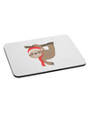 Cute Christmas Sloth with Santa Hat Mousepad-TooLoud-White-Davson Sales