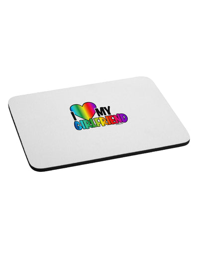 I Heart My Girlfriend - Rainbow Mousepad-TooLoud-White-Davson Sales