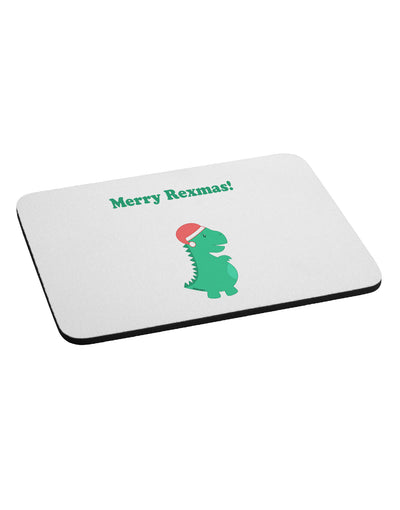 Merry Rexmas T-Rex Dinosaur Christmas Mousepad-TooLoud-White-Davson Sales