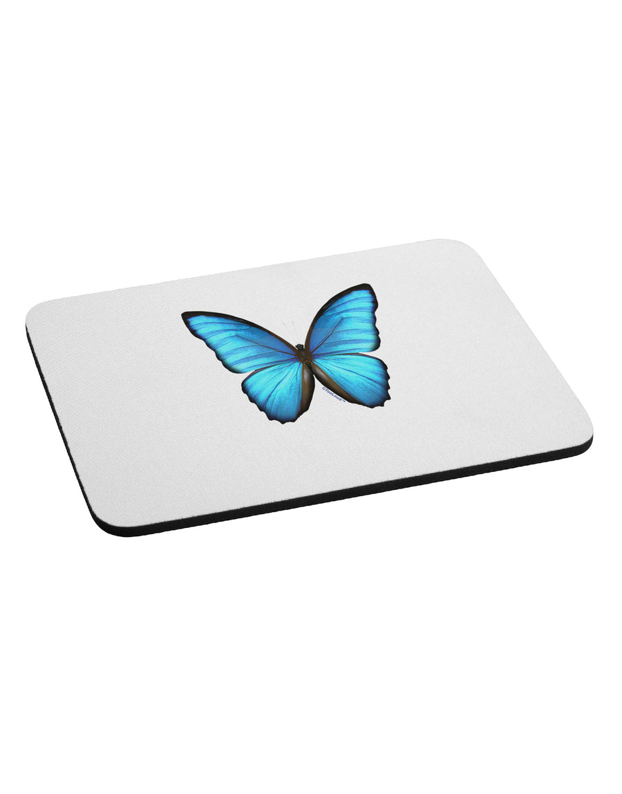 Big Blue Butterfly Mousepad-TooLoud-White-Davson Sales