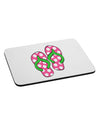 Cute Polka Dot Flip Flops - Pink and Green Mousepad-TooLoud-White-Davson Sales