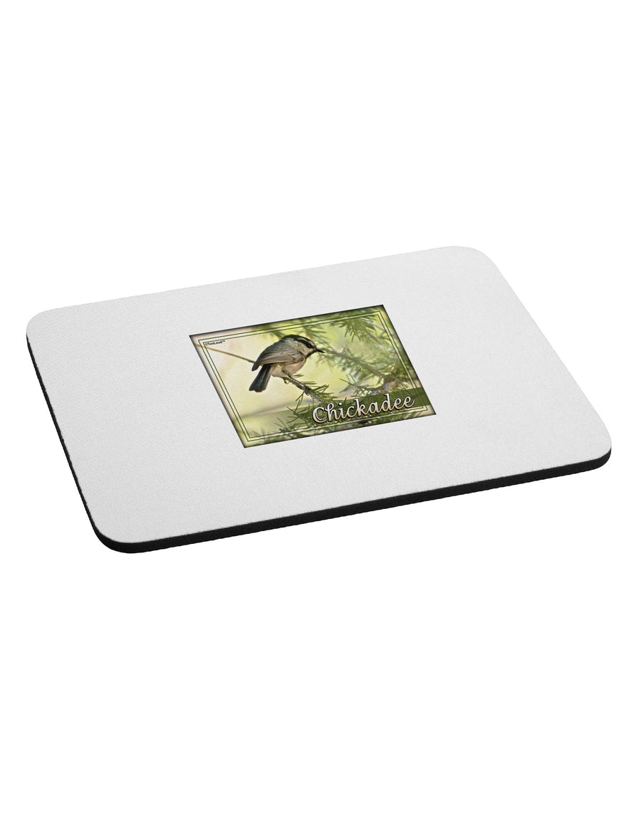 CO Chickadee with Text Mousepad-TooLoud-White-Davson Sales