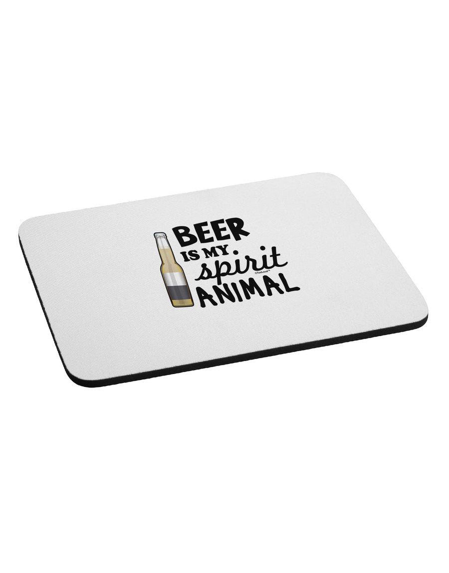 Beer Is My Spirit Animal Mousepad-TooLoud-White-Davson Sales