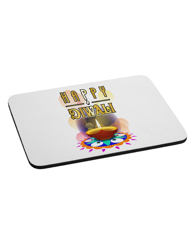 Happy Diwali - Rangoli and Diya Mousepad by TooLoud-TooLoud-White-Davson Sales