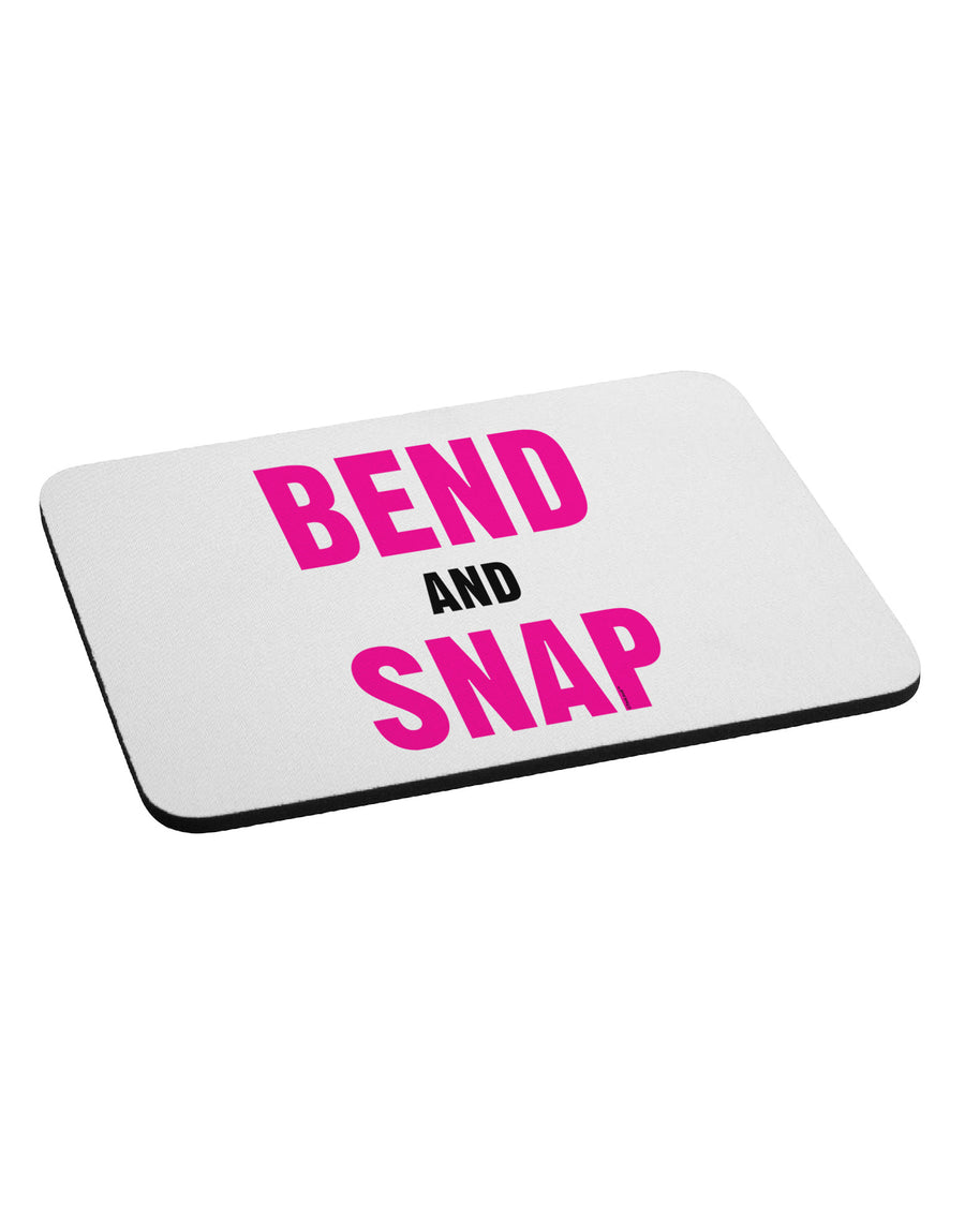 Bend and Snap Pink Text Mousepad-TooLoud-White-Davson Sales