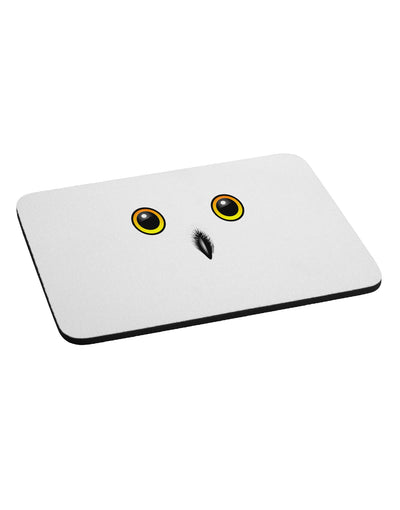 Cute Snowy Owl Face Mousepad-TooLoud-White-Davson Sales