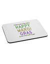 Happy Mardi Gras Beads Mousepad-TooLoud-White-Davson Sales