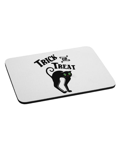 Trick or Treat Cute Black Cat Halloween Mousepad-TooLoud-White-Davson Sales