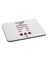 Pixel Heart Invaders Design Mousepad-TooLoud-White-Davson Sales