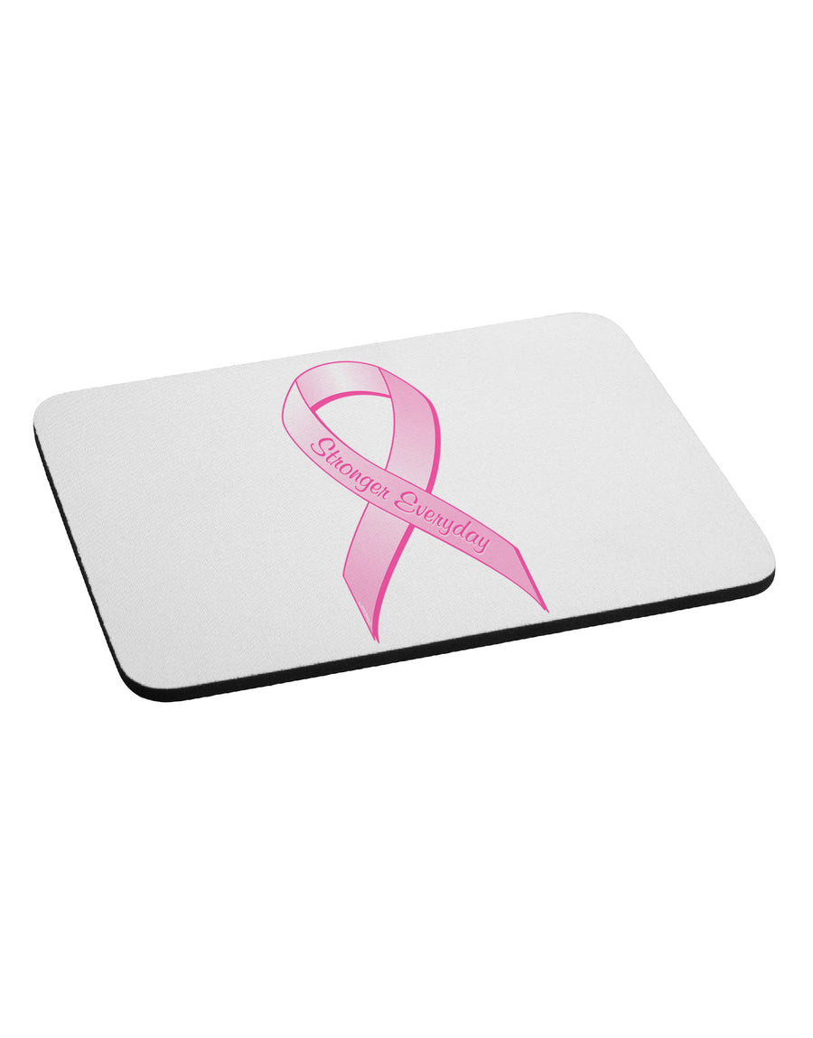 Pink Breast Cancer Awareness Ribbon - Stronger Everyday Mousepad-TooLoud-White-Davson Sales