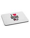 I Love House Pink Mousepad-TooLoud-White-Davson Sales