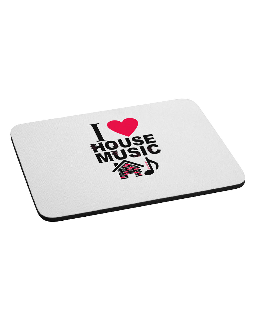 I Love House Pink Mousepad-TooLoud-White-Davson Sales