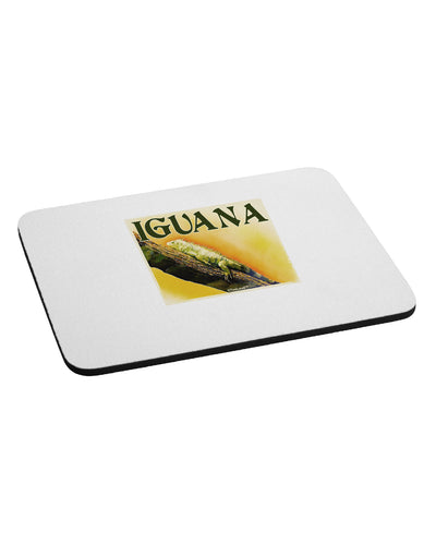 Iguana Watercolor Text Mousepad-TooLoud-White-Davson Sales
