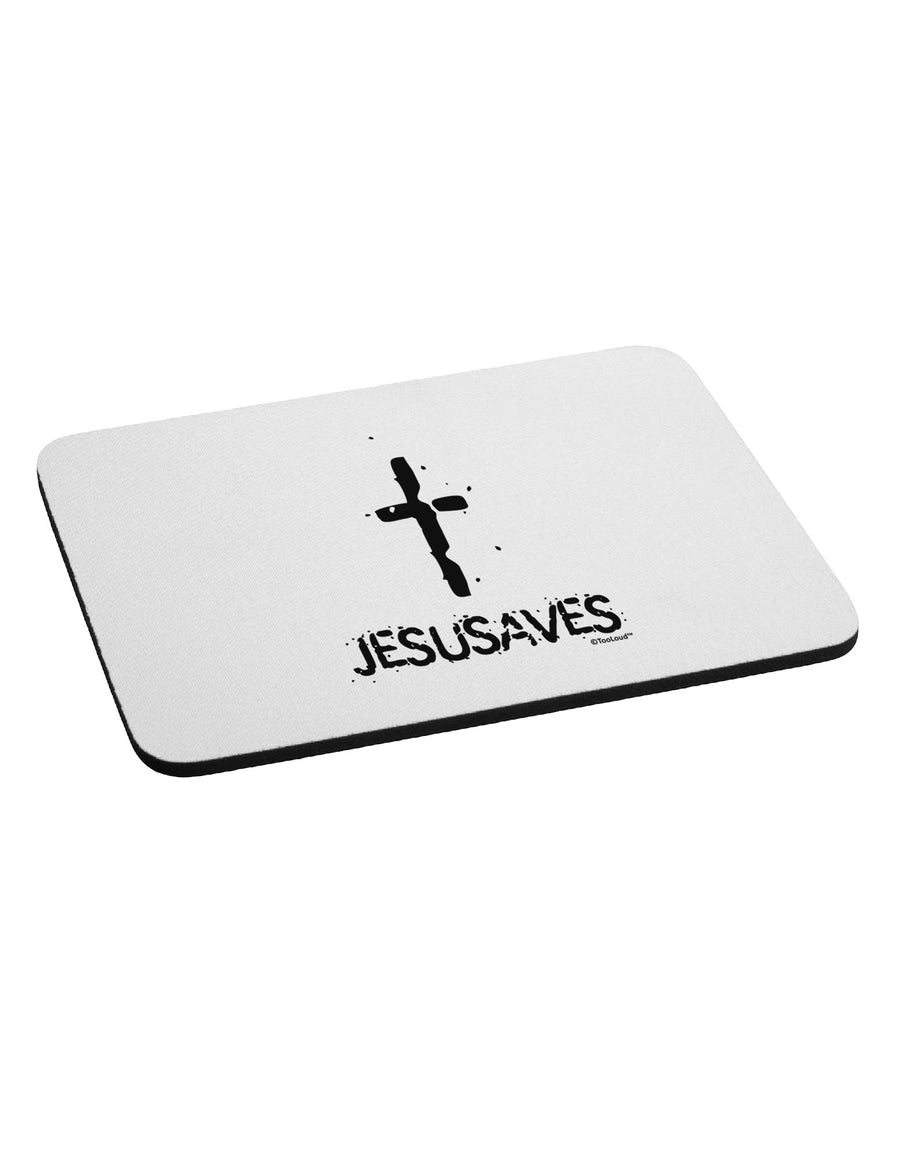 JESUSAVES - Jesus Saves Cross Design Mousepad by TooLoud-TooLoud-White-Davson Sales