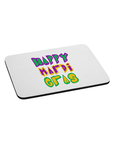 Happy Mardi Gras Text 2 Mousepad-TooLoud-White-Davson Sales