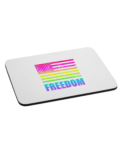 American Pride - Rainbow Flag - Freedom Mousepad-TooLoud-White-Davson Sales