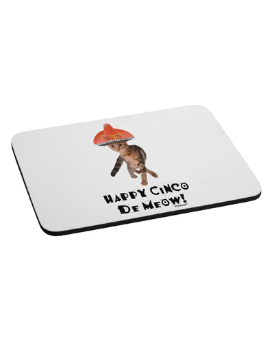 Cat with Pink Sombrero - Happy Cinco de Meow Mousepad by TooLoud-TooLoud-White-Davson Sales