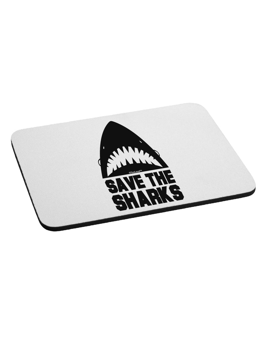 Save The Sharks Mousepad-TooLoud-White-Davson Sales