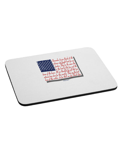 Veterans Scripted Flag Mousepad-TooLoud-White-Davson Sales