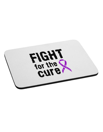 Fight for the Cure - Purple Ribbon Crohn’s Disease Mousepad-TooLoud-White-Davson Sales