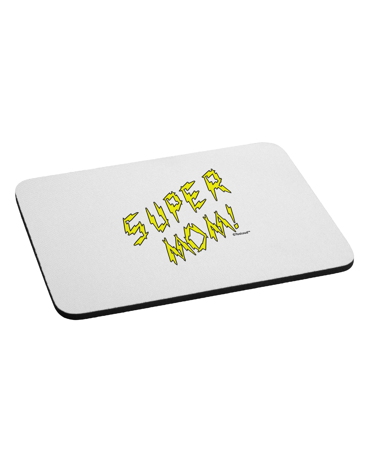 Super Mom - Lightening Bolt Design Mousepad by TooLoud-TooLoud-White-Davson Sales