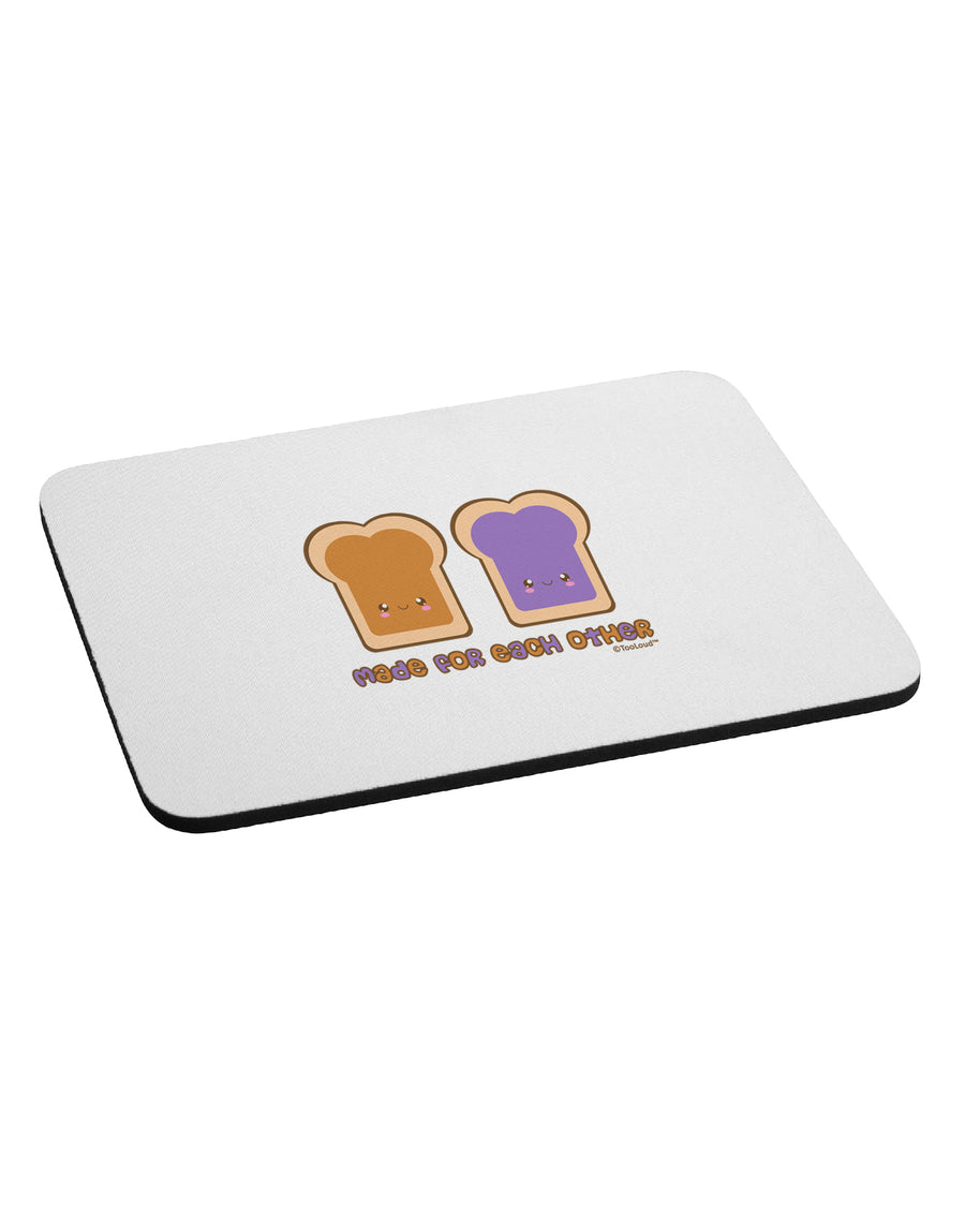 Cute PB and J Design - Made for Each Other Mousepad by TooLoud-TooLoud-White-Davson Sales