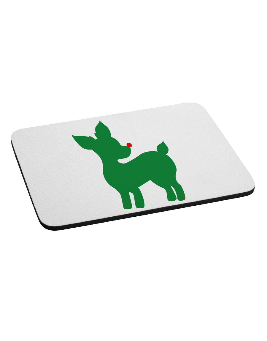 Cute Red and Green Rudolph - Christmas Mousepad by TooLoud-TooLoud-White-Davson Sales