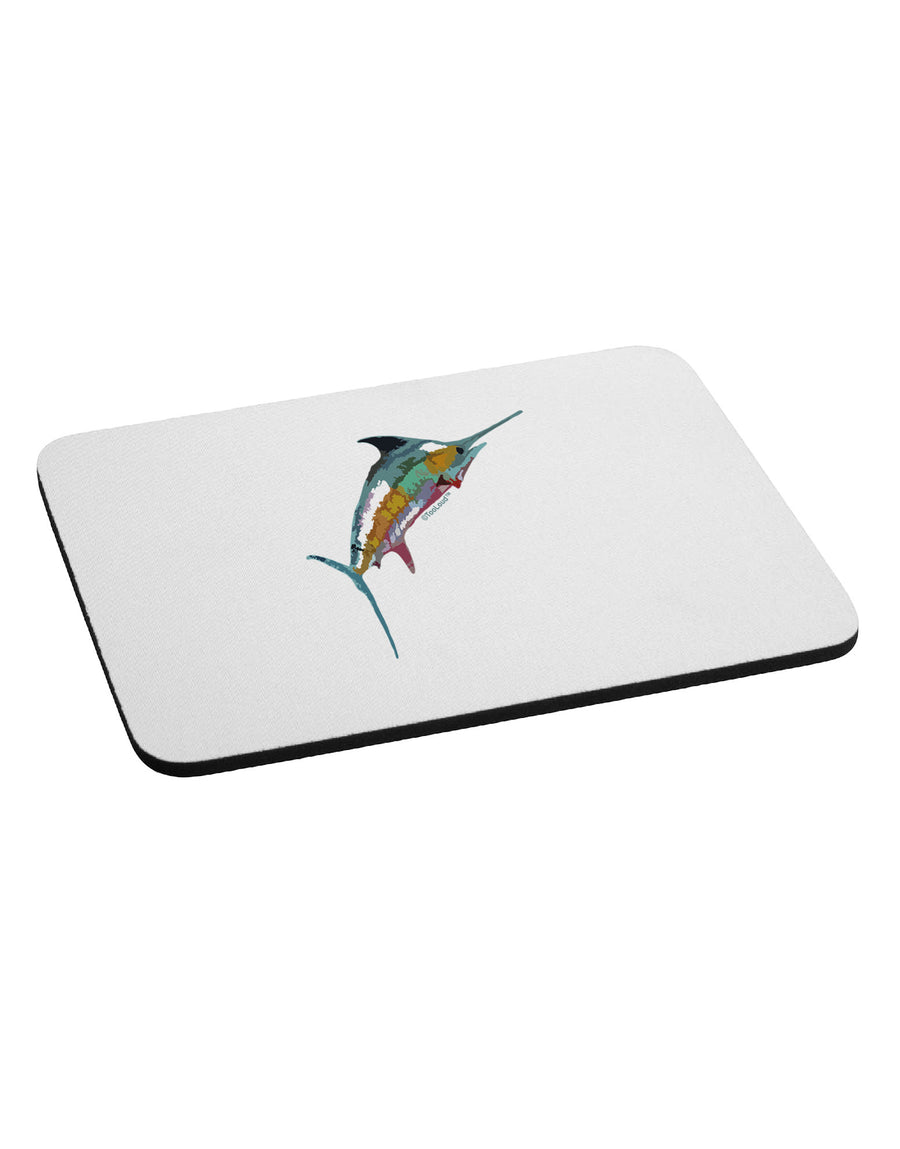 Colorful Vector Swordfish Mousepad-TooLoud-White-Davson Sales