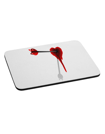 Cupid's Arrow Heart Shot Wound Mousepad-TooLoud-White-Davson Sales