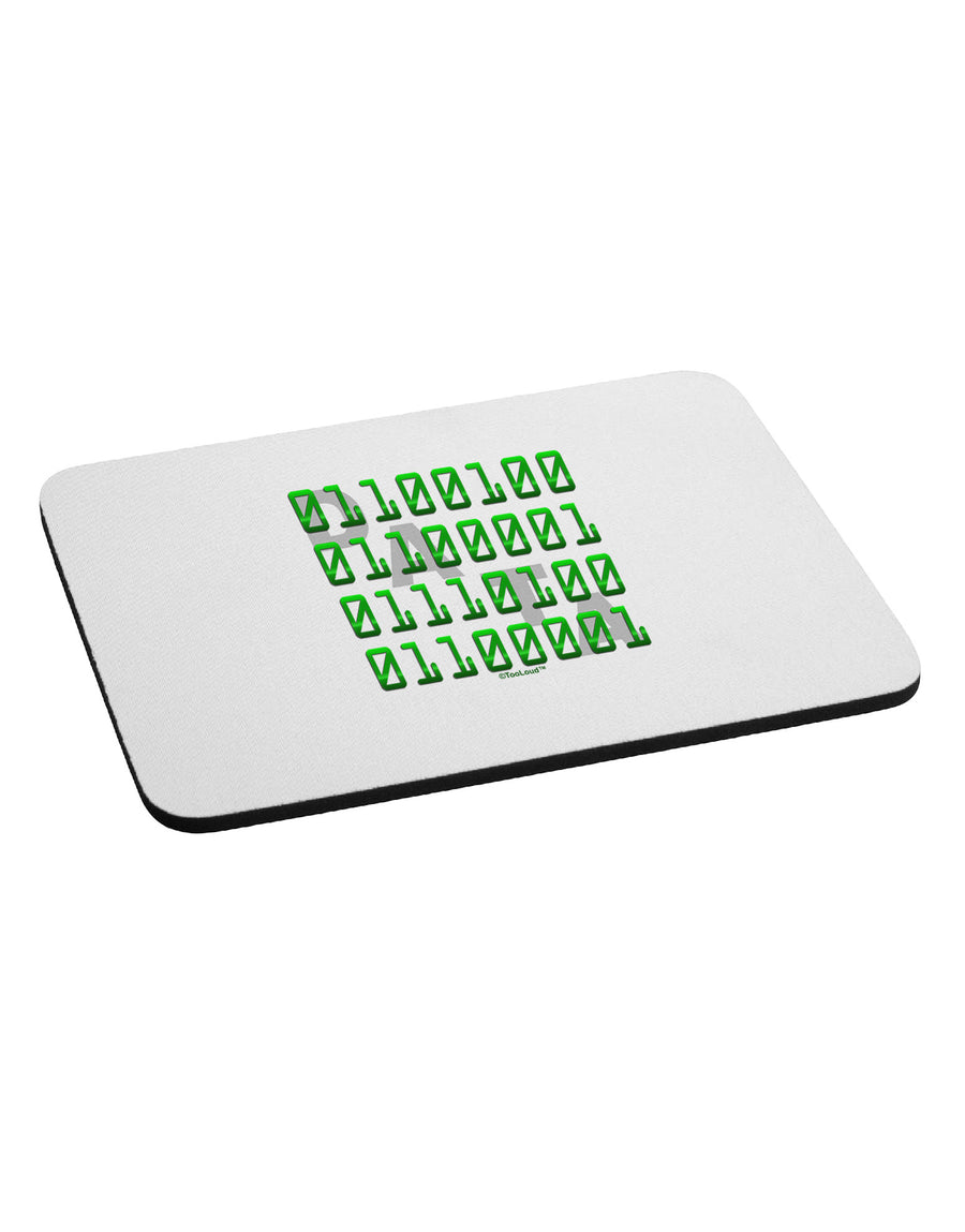 Binary Data Green Mousepad-TooLoud-White-Davson Sales