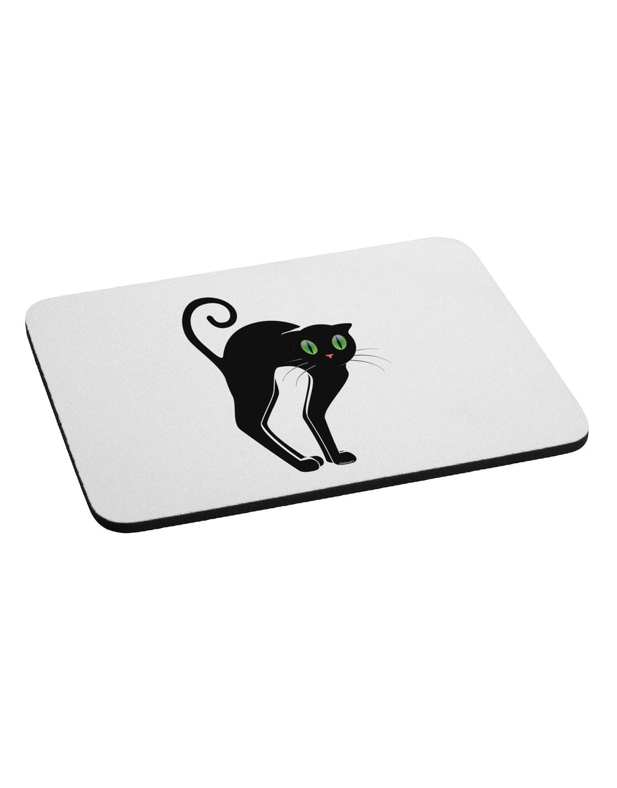 Cute Arched Black Cat Halloween Mousepad-TooLoud-White-Davson Sales