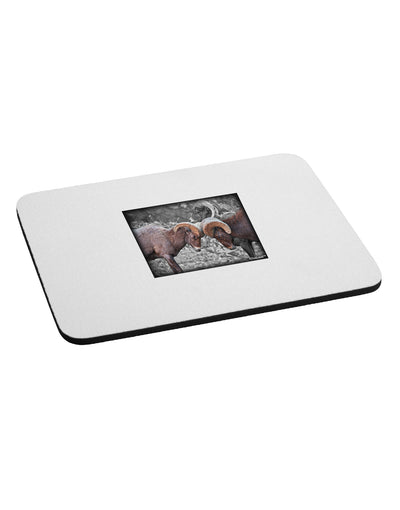 CO Bighorn Head Butt Desaturated Mousepad-TooLoud-White-Davson Sales