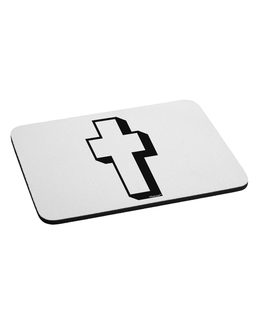 Simple Cross Design Black Mousepad by TooLoud-TooLoud-White-Davson Sales