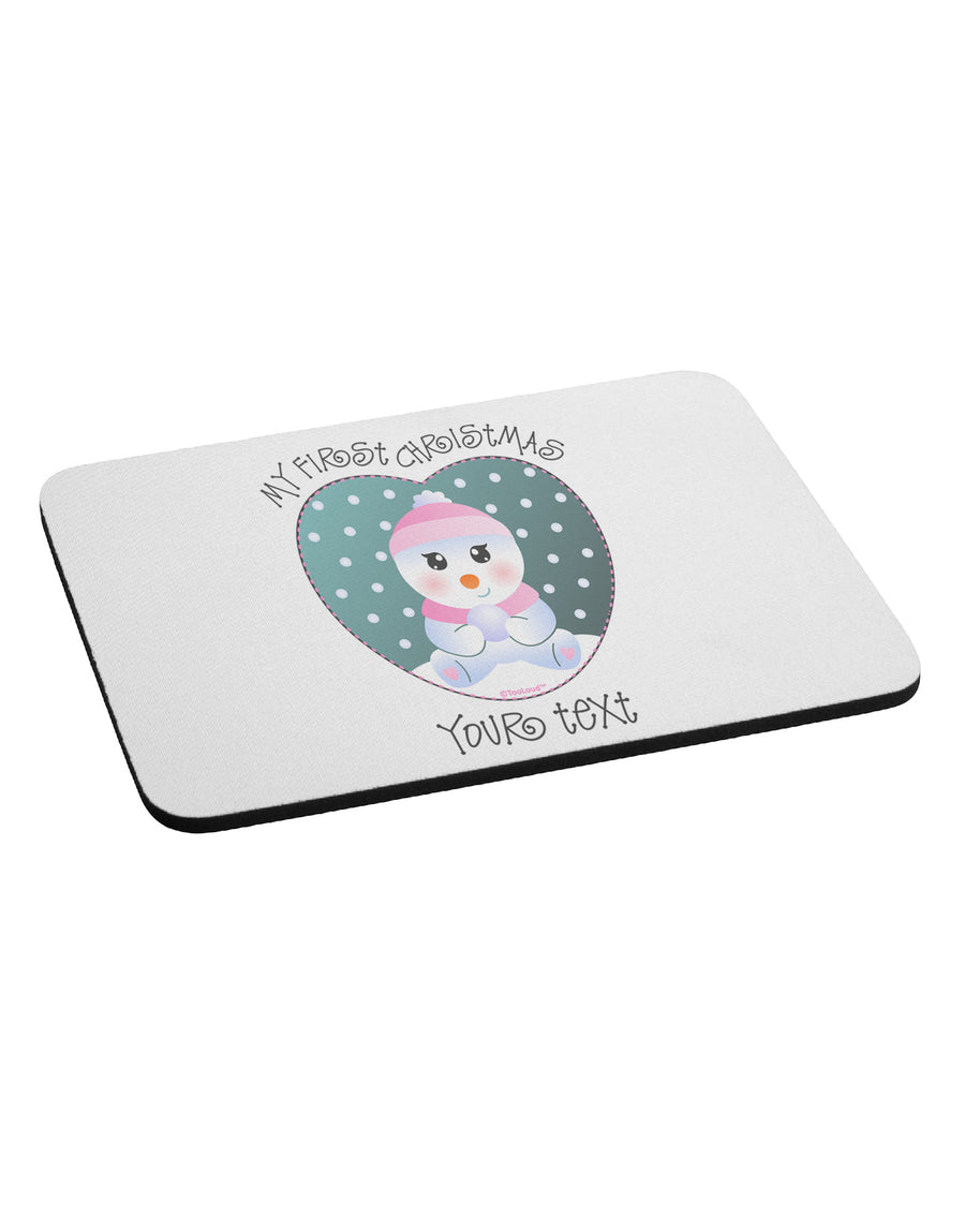 Personalized My First Christmas Snowbaby Girl Mousepad-TooLoud-White-Davson Sales