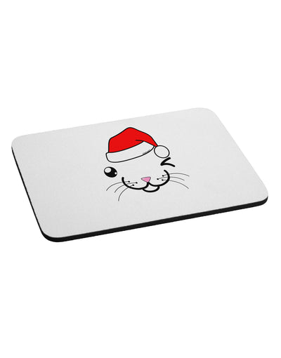 Kyu-T Face Kattio Santa Hat Boy Cat Mousepad-TooLoud-White-Davson Sales