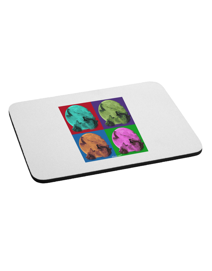 Three Wolves Howling - Pop-Art #1 Mousepad by TooLoud-TooLoud-White-Davson Sales