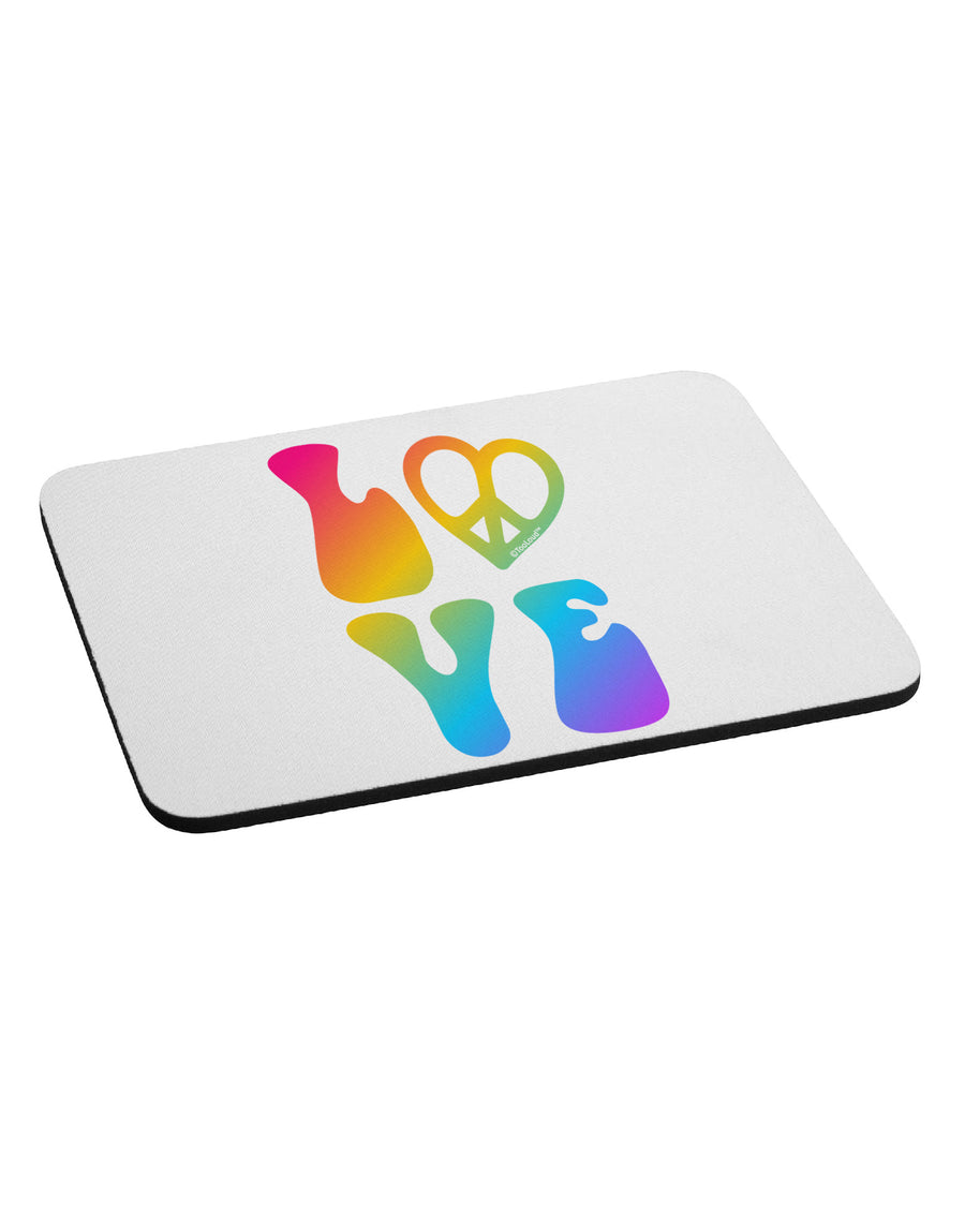 Peace and Love - Peace Heart Love Mousepad-TooLoud-White-Davson Sales