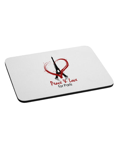 Peace & Love For Paris Mousepad-TooLoud-White-Davson Sales