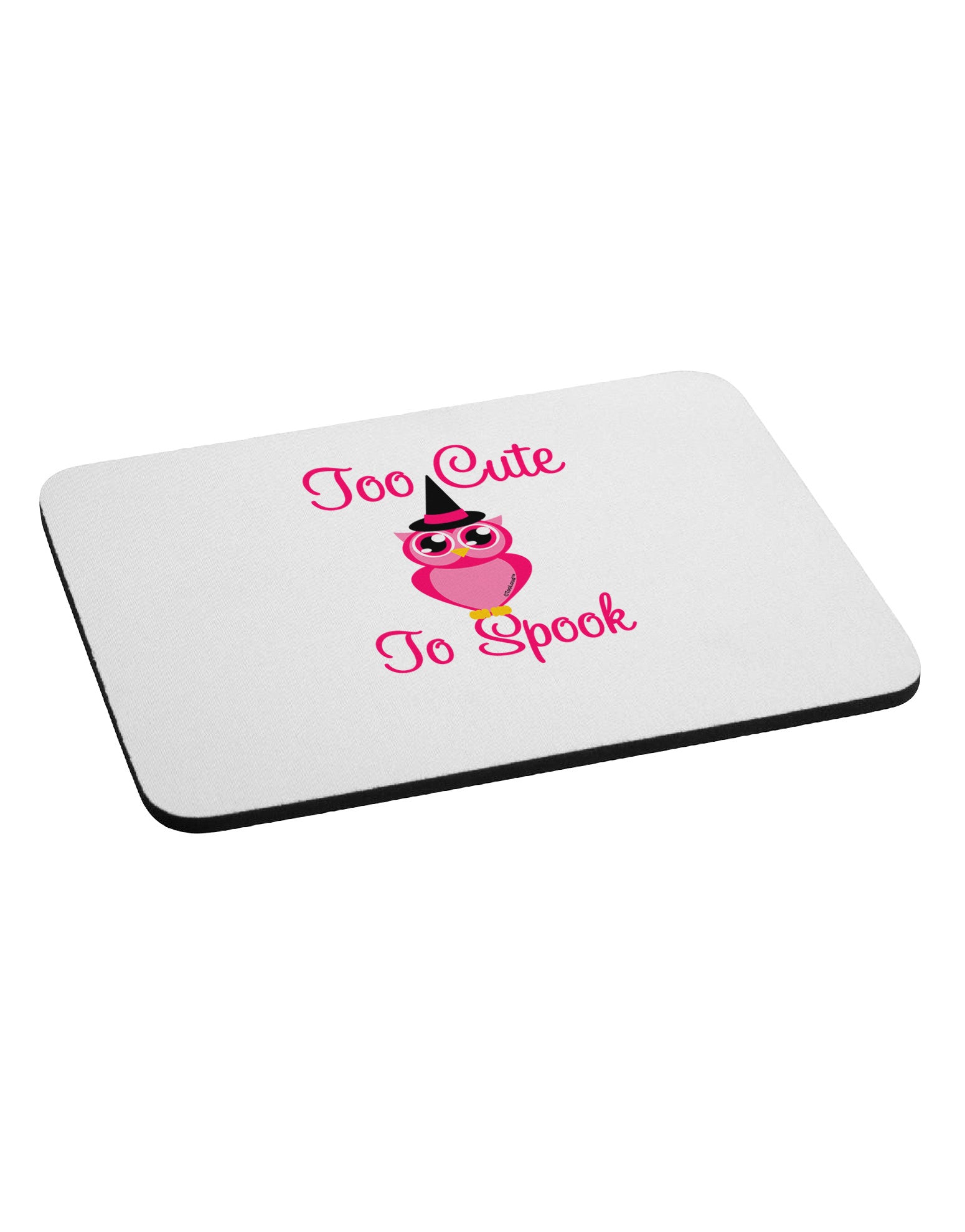 Owl Too Cute Pink Mousepad-TooLoud-White-Davson Sales