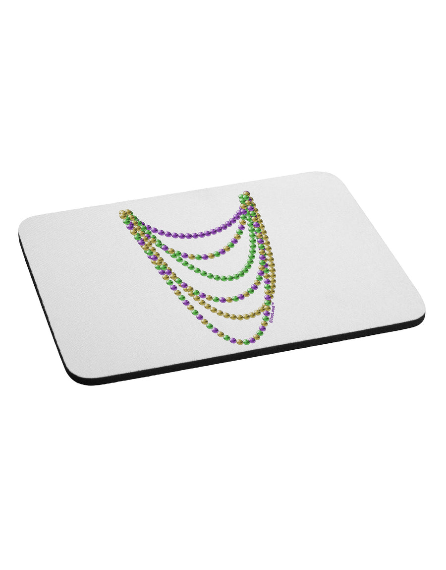 Mardi Gras Beads Necklaces Mousepad-TooLoud-White-Davson Sales