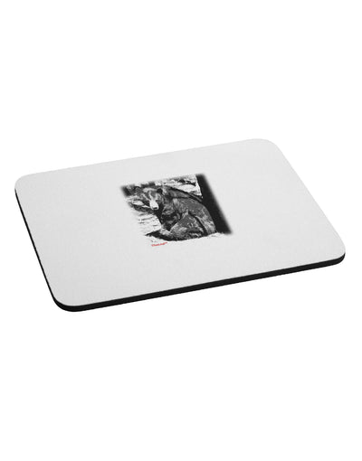 Creepy Black Bear Mousepad-TooLoud-White-Davson Sales