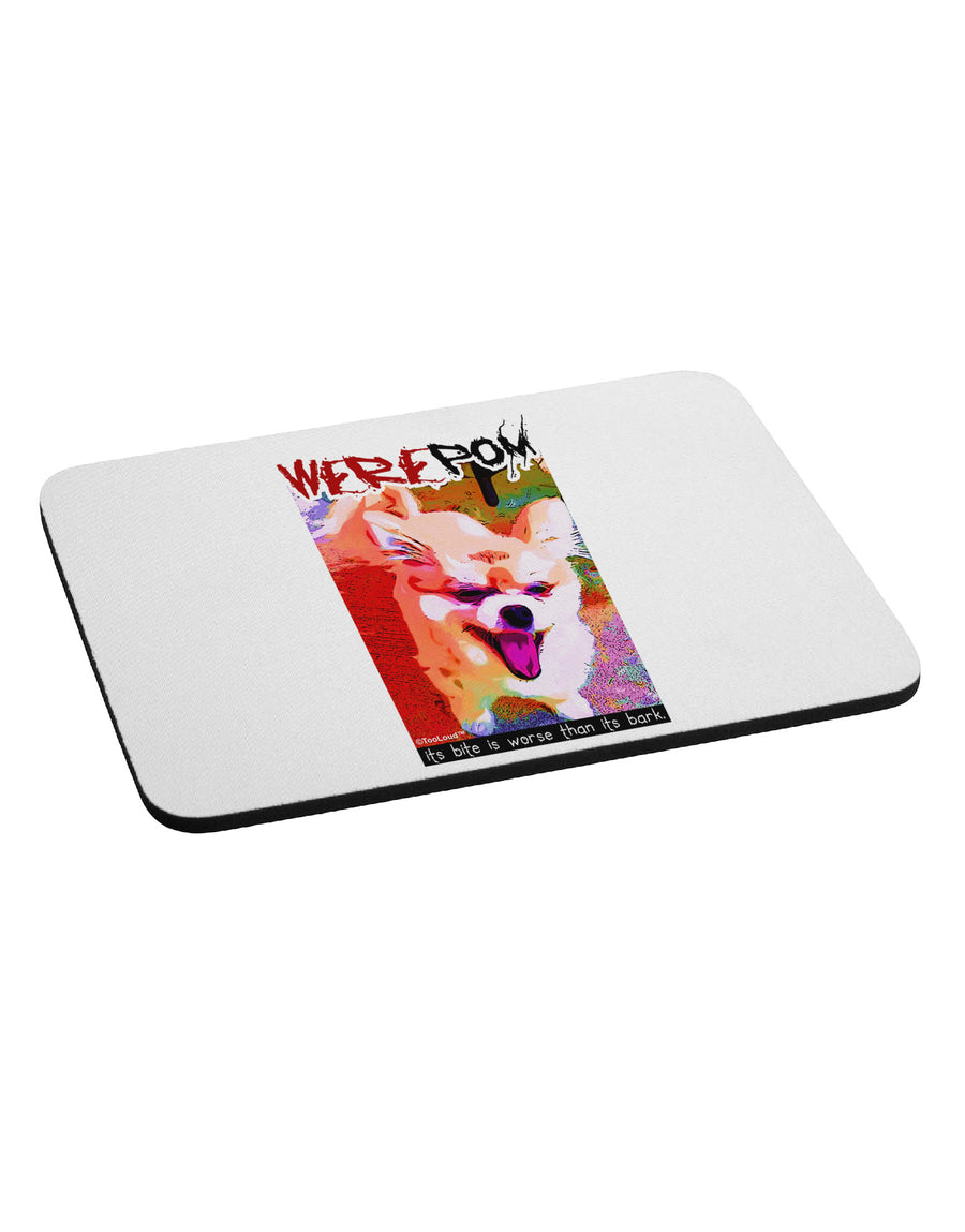 TooLoud WerePom - Werewolf Pomeranian Mousepad-TooLoud-White-Davson Sales